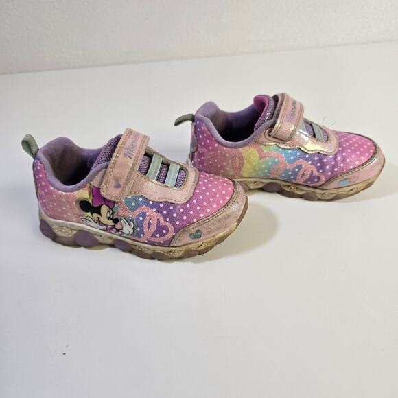 Disney Minne Mouse Light up Velcro Sneakers size 10 - Picture 3 of 13